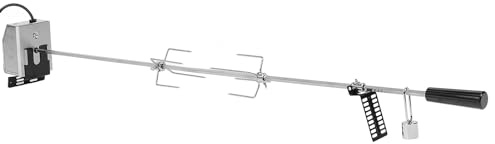 Luocute Kit de Grill Rôti par Barbecue électrique, Acier Inoxydable 133 Cm 15 Kg de Chargement de Chargement Automatique Kit de Barbecue en Rotation pour la Fête de Camping en Plein (Plug UE 220V)