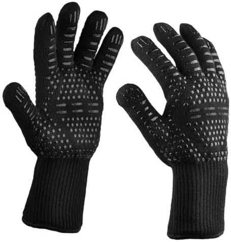 Artibetter 2 pièces de Cuisine Résistants Chaleur Noir Isolation Thermique et Antidérapants pour Barbecue et Four