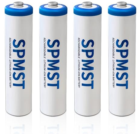 SPMST Rechargeable AAA Batteries Lithium 4 Pack,1200mWh 1.5V Constant Output Triple a Lithium Batteries 1600 Cycles Long Lasting