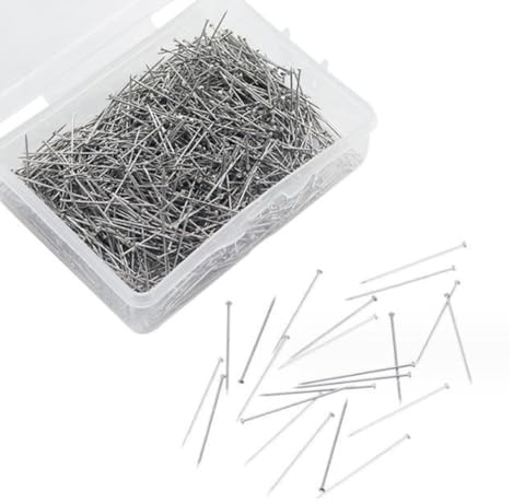 35mm Stecknadeln ohne Kopf, Schneiderin Pin in Kasten Stecknadel zum Basteln Quilten Schneiderei (1000er Pack)