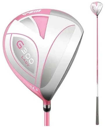 Golf Driver #1 Wooden Right Handed Loft 13.5 Degree Graphite Shaft for Women Outdoor Sports Golf Club Fairway Woods (Pink)