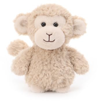 Apricot Lamb Geheimnisvoller AFFE Plüschtiere für Kinder, weiche niedliche Kuscheltier für Baby Mädchen und Jungen, Braun 15cm