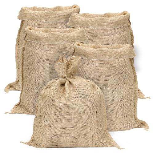 La Cordeline 5 Sacs Toile de Jute Naturelle 30 x 39 cm - Sac Réutilisable pour le stockage, Conservation, rangement Jardin, Cuisine, Déco | Toile Jute Naturel