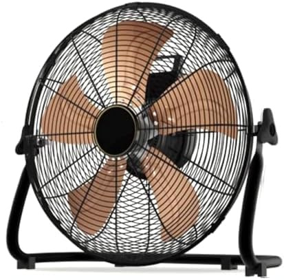 Heavy Duty Industrial Floor Fan, High Velocity Metal Pedestal Fan with 130° Tilt, 50cm/20in Ideal for Garage, Warehouse, Patio, Factory