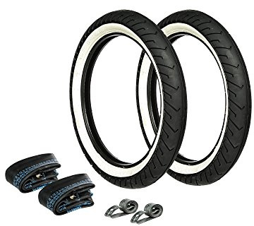 AKF Set: 2x Reifen Weißwand MITAS 2.75 x 16 + 2x Schläuche + 2x Felgenband