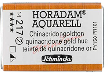 Schmincke – HORADAM® AQUARELL - feinste Künstler-Aquarellfarben, 217 Chinacridongoldton, 14 217 043, 1/1 Näpfchen