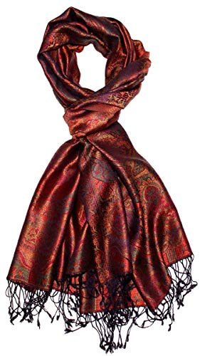 Lorenzo Cana Luxus herrhalsduk halsduk omslutning jacquard vävd 100 % siden paisley mönster sidenhalsduk herr halsduk flerfärgad 70 x 190 cm
