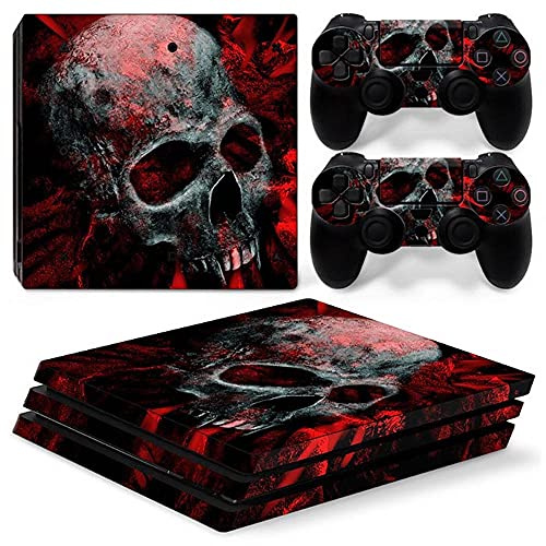 Handy Skin Aufkleber für Playstation 4 Pro, Blood Skull PS4 Pro Konsole & Controller Skins Vinyl Sticker Sticker Sticker Cover