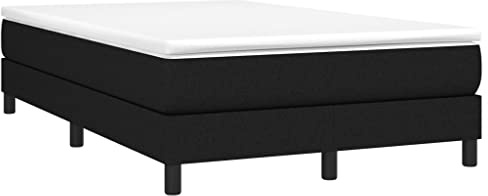 vidaXL Boxspring-sängram svart 120x200 cm tyg, dubbelsäng, säng, säng ram, dubbelsängar, sängar, säng ramar, resårmadrass, resårmadrasser, pocketersårmadrass