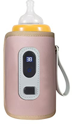 JAWSEU Babyflaschen-Wärmetasche, Tragbare Milch isolierte Tragetasche, USB-Milchwärmer, Babykostwärmer und Warmhaltung mit LCD-Display für alle Babyflaschen, für Unterwegs und Zuhause