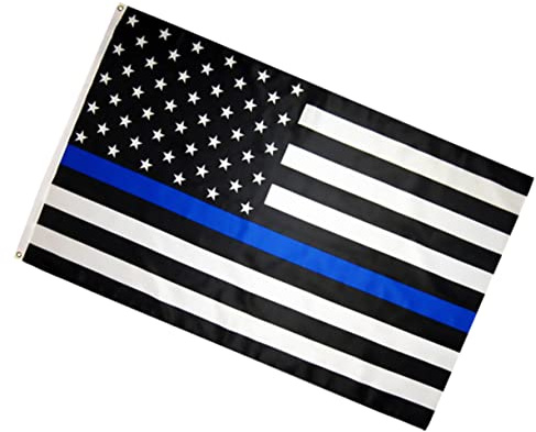 SEWOART Bandiera Della Polizia a Strisce Blu Stati Uniti Decorativa in Poliestere Resistente Per Esterni e Interni