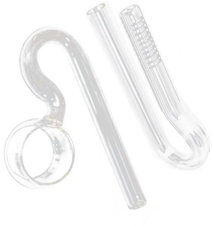 Dualoai Aquarium Glass Lily Pipe, Aquarium Water Plant Tank Filter, Inflow/Outflow, Easy to Install Filter, Clear Skimmer, Glass Lily Pipe, 17mm