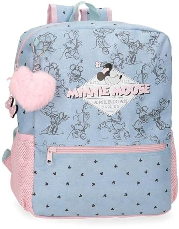 Joumma Bags Disney Minnie American darling Sac à dos pour enfants, bleu et rose