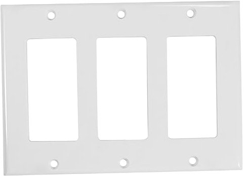 OSALADI Placa De Pared Eléctrica Triple De Pc Para Interruptores y Enchufes Fácil Instalación y Gang