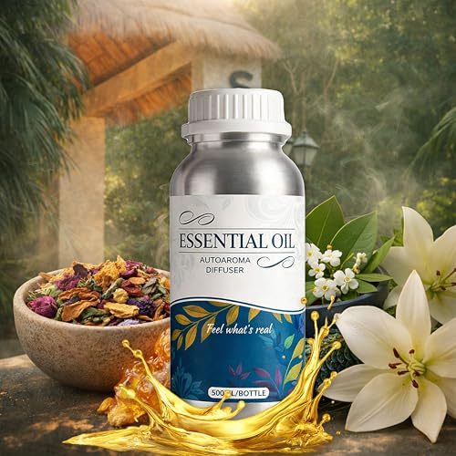 Alma Ätherisches Öl Shangri-La – Nachfüllung für Diffusor – Potpourri und Drachenblut · 500 ml – Aromatische Raumduft-Atmosphäre – Potpourri, wilde Natur und Lorbeer – Flüssige Nachfüllung 500 ml