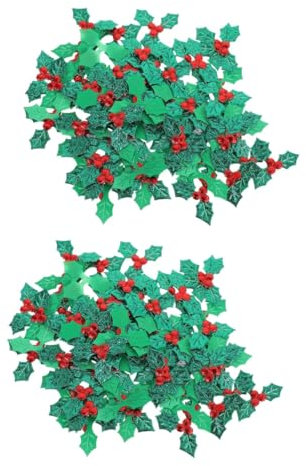 BESTOYARD 400stücke Weihnachtsbaum Deko Und Beeren Bunte Applikationen Für Kreative Bastelprojekte Und Festliche Dekorationen
