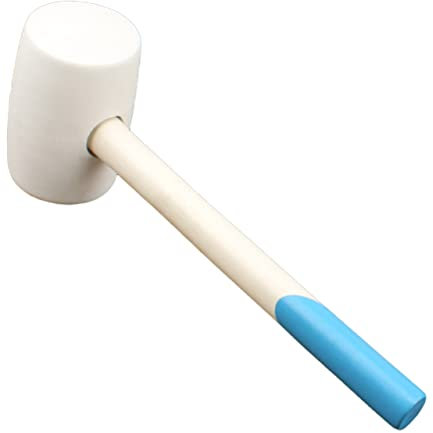 Uonlytech 24oz Gummihammer Zum Pflastern Mit Holzgriff Faserkugelhammer Für Fliesen Kugelhammer Fliesenwerkzeug Robust Und Stoßfest