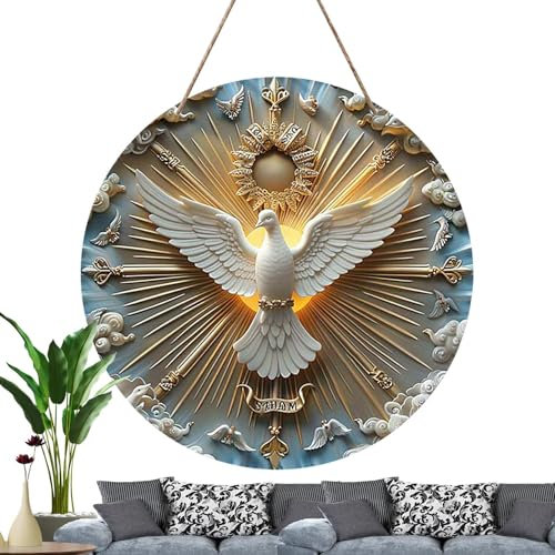 Cartello di benvenuto in legno rustico, realizzato a mano con la pace, decorazione da parete per casa colonica, porta d'ingresso in legno naturale, accento per ingresso a tema per Natale