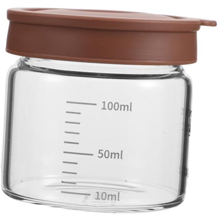 JECOMPRIS Tarro de Vidrio de 100ml con Tapa de Silicona Hermética