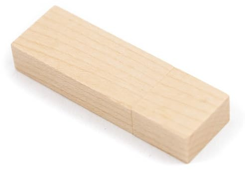 MEMORABBIT Holz-Stick USB Flash Drive Memory Wood 1-128 GB 2.0/3.0 Walnuß/Ahorn Holz (1 Stück Ahorn (Light Wood), 64 GB 3.0)