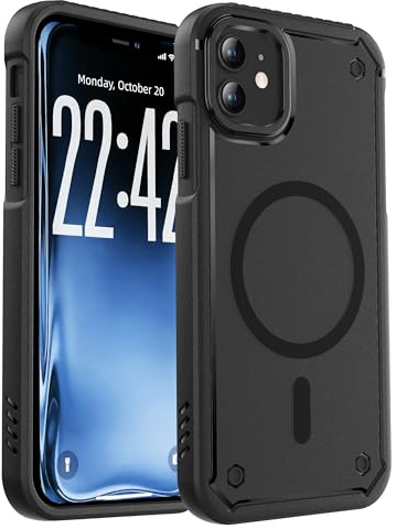 ORETECH Magnetica Cover per iPhone 11 [Compatibile con MagSafe], Grado Militare Antiurto Resistente ai graffi TPU Bumper Custodia per iPhone 11-Nero