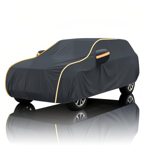 Autoabdeckung für Dacia Duster 2010-2025 5 Porte SUV| wasserdichte Vollgarage für Autos mit Schutz vor Schnee, Regen, Kratzern und UV-Strahlung. Oxford-Stoff Allwetter Abdeckplane Auto