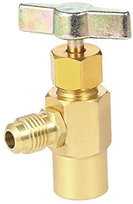 FTVOGUE Grifo para Lata de Refrigerante de CA, Válvula Dispensadora de Aluminio, 1 2 Rosca Acme, Grifo para Refrigerante R134A para Servicio de Aire Acondicionado de Coche, Mantenimiento de