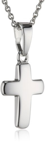XAANA Kinder-Kreuzanhänger glanz 12x9 mm inkl. Kette 36/38 cm 925er Sterlingsilber AMZ0165