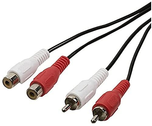 Valueline VLAB24205B50 Cavo Prolunga Audio Stereo 2x RCA Maschio - Femmina, 5 m, Nero