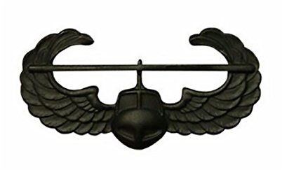 Army Badge: Air Assault - black metal