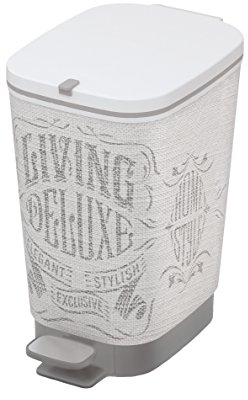 Keter Kis Chic Pattumiera S - Pattumiera Decorata A Pedale con Secchio Interno per Sacchetto da 10 Lt - 18X27X30H Laundry Bag