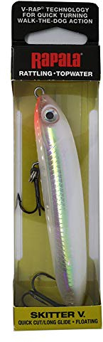 Rapala - Skitter V Angelköder - Angelzubehör mit durchsichtigem Körper - Süßwasser Spinnköder - Lauftiefe Topwater - Fischköder 10cm, 14g - Hergestellt in Estland - Glass Ghost