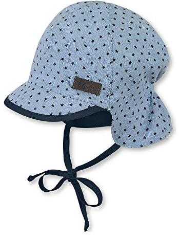 Sterntaler Baby - Jungen Schirmmütze mit Nackenschutz Sonnenhut, Blau (Himmel 325), 49 EU