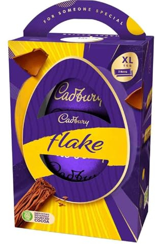 Cadbury Flake Milk Chocolate Easter Egg, Includes 1 Large Egg and 3 Chocolate Bars, 232 g (Pack of 1)