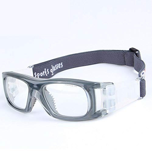 Uteruik Lunettes de Protection de Sport Goggles - Lunettes de Protection pour Le Basketball Soccer Eyewear pour Adultes, Gris foncé