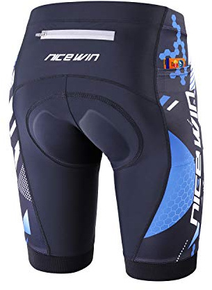 NICEWIN - Pantaloncini da Ciclismo e Motociclismo da Uomo, con Imbottitura 3D, ad Asciugatura Rapida