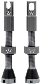 Peaty's X Chris King MK2 Tubeless Ventil Presta - Integrierter Speichenschlüssel & Ventilkernentfernungskappen, Mountainbike, Rennrad Fahrrad Reifen, Kompatibel einfügen, 7075 Aluminium