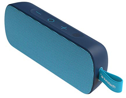 Sunstech Brick Large. Altavoz TWS portátil 10W. Resistente al Agua IPX7. Radio FM, Bluetooth V5.0, Reproductor MP3 Mediante Tarjetas de Memoria. Color Azul.
