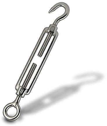 PROTECH 1 Stück Drahtspanner M4 Edelstahl A4 rostfreier V4A Drahtseil Spanner Spannschlösser Seilspanner Spannhaken Spanner für Seil