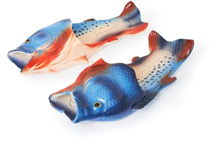 Coddies Ciabatte a forma di pesce, idea regalo divertente, unisex, infradito, ciabatte per basso, scarpe da piscina, spiaggia e doccia | uomini, donne e bambini, Perla Danio, 41/42 EU