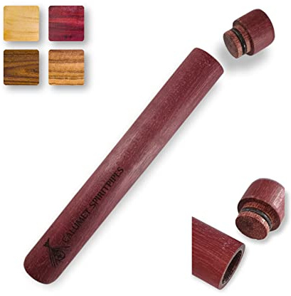 Calumet J-Tube Joint Hülle aus Holz, Transporthülle & Aufbewahrung, handgeschliffen und luftdicht, ideal für Longpaper, Made in Germany, Naturprodukt (Amaranth)
