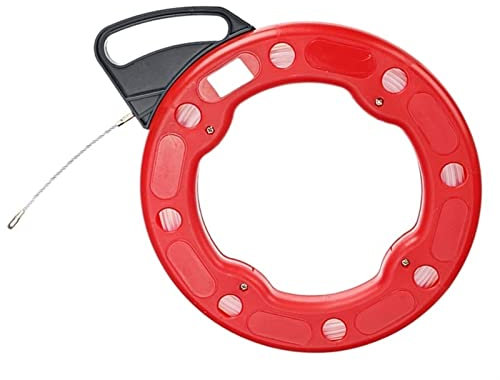 NICHANGHUA 4MM 15/20/25/30M Cable Puller Fish Tape Reel Puller Fiberglass Nylon Conduit Ducting Rodder Pulling Wire Cable Fishing Tool(30M)