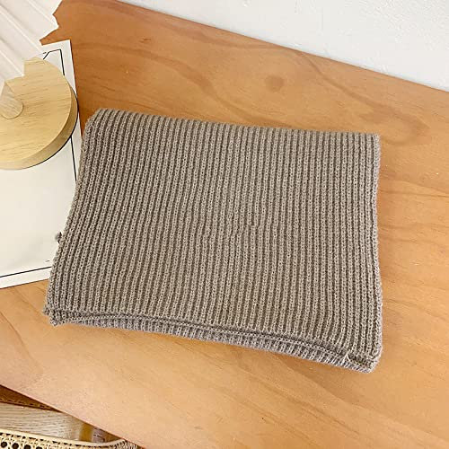 HGJH Schal Groß Damen-Schal Aus Kaschmir-Feeling, Weicher, Dicker, Warmer Strickschal, Beige, Strickschal, Winter-Deckenschal, Trendiger Stola-Schal Für Damen Und Mädchen