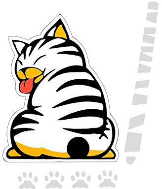 Auto Scheibenwischer Aufkleber,Car Styling Aufkleber Katze,Vinyl Kunst Auto Aufkleber,Reflektierend für Heckscheibe, Glas, Cartoon-Aufkleber, Lustig Katzenpfote Heck Fenster Abziehbild Aufkleber Dekor