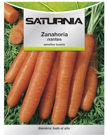 Semillas Zanahoria Nantes Temprana (7 Gramos). Semillas Verduras, Horticultura, Horticola, Semillas Huerto.