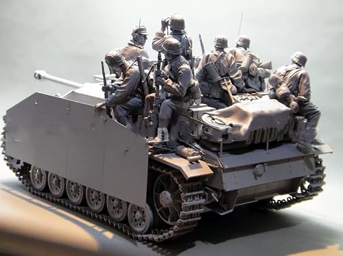 1/16 WWII German Tank Troopers (8 Mann, Keine Panzer) Resin Modellbausatz unmontiert und unbemalt (cy6A-1)
