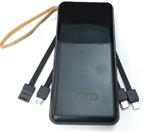 Power Bank 20000mAh con Cavi Integrati Caricatore Portatile USB C con 4 Uscite e 2 Ingressi Ricarica Wireless Compatibile con iPhone Samsung OPPO Xiaomi iPad Switch (Nero) Caricamento Rapido