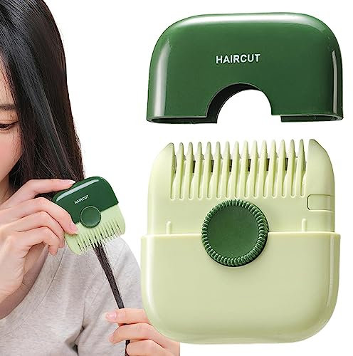 Pettine di rifinitura,Pettine con rasoio per tagliare i capelli | Strumento per tagliare i capelli con rasoio per tagliare i capelli da solo, tagliare la frangia, rimuovere le doppie punte