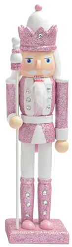 POPOYU Casse-Noisette en Bois, Casse Noisette en Noel, 30cm Soldat Roi Figurine Classique pour la décoration Traditionnelle de l'arbre de Noël à Suspendre, Décor de Table