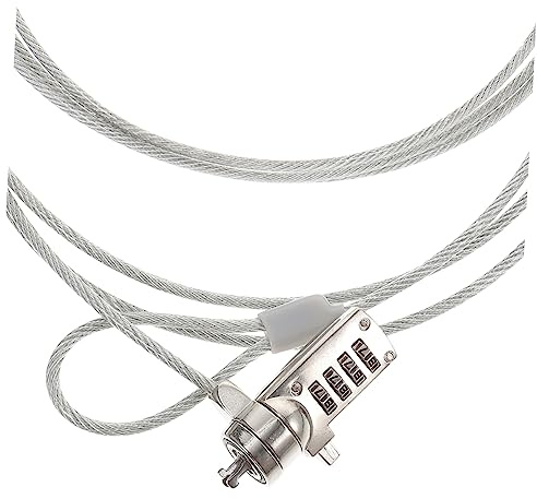AOKWAWALIY Candado para Laptop Ordenador Portátil Bloqueo De Cable De Seguridad Bloqueo De Cable Antirrobo Bloqueo De Tableta Candado De Seguridad Computadora Aleación De Zinc